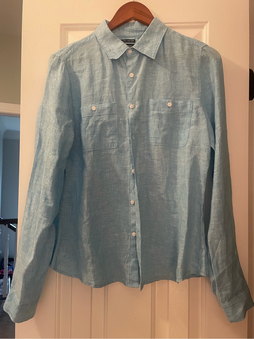Island Company Light Blue Linen Button-Up Shirt NEW